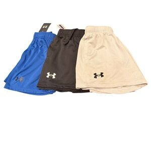 3 pair of boys size S - Under Armour Kids' Shorts - Blue, Black, and Gray